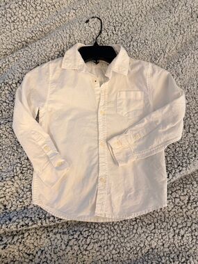 Zara Boys 6 White Long-Sleeve Button-Down Shirt